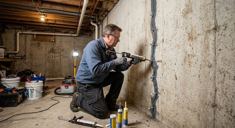 Basement Crack Repair in Milford, CT
