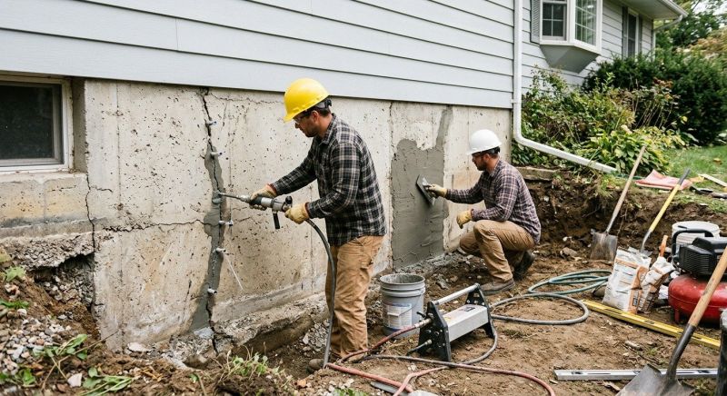 Basement Foundation Repair in Easton, CT