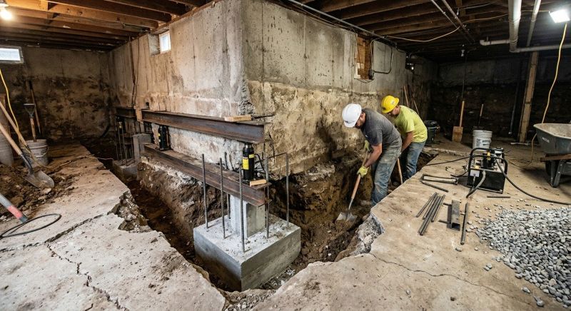 Basement Underpinning in Milford, CT