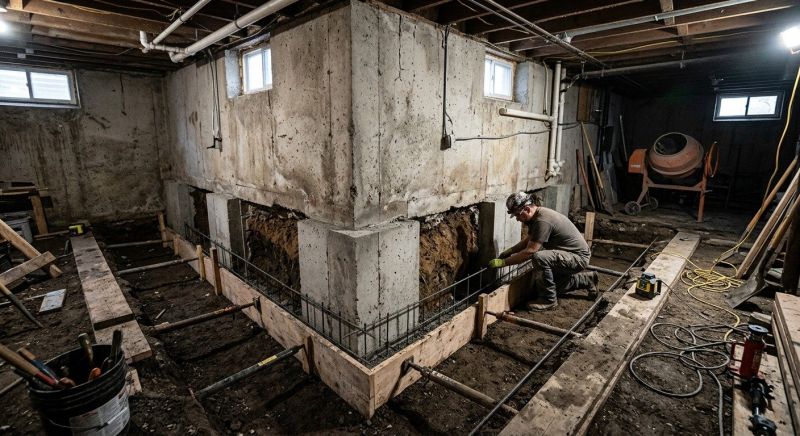 Basement Underpinning in Milford, CT