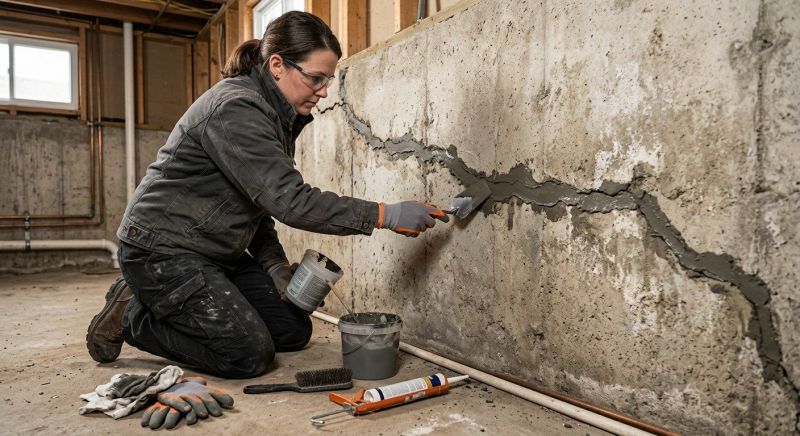Cracked Basement Floor Repair in Milford, CT