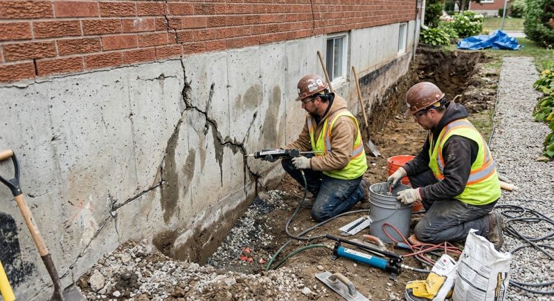 Cracked Foundation Repair in Southbury, CT