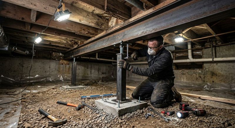 Crawlspace Structural Repair in Milford, CT