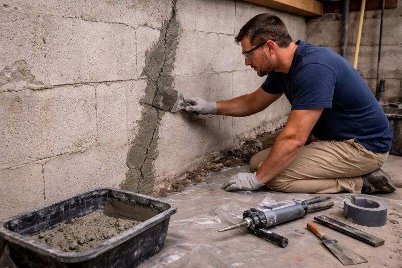 Foundation Crack Repair in Newtown, CT