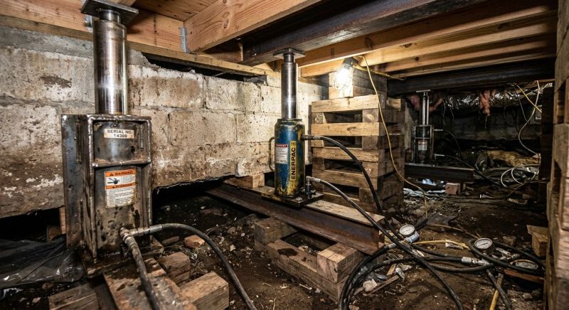 Foundation Jacking in North Branford, CT
