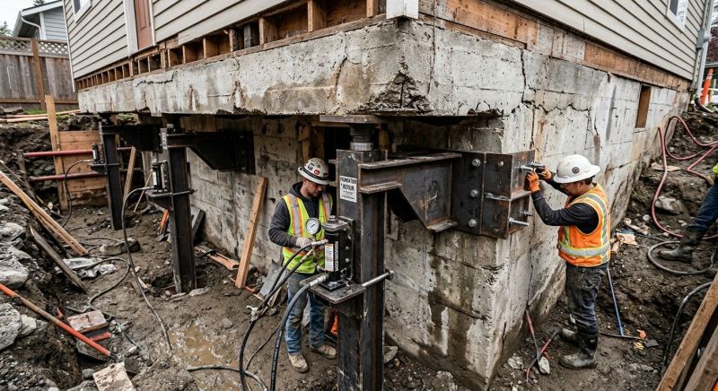 Foundation Lifting in Durham, CT