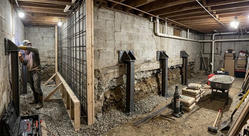 Foundation Stabilizing in Brookfield, CT