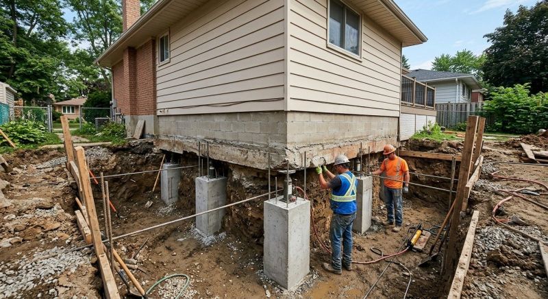 Foundation Underpinning in Milford, CT