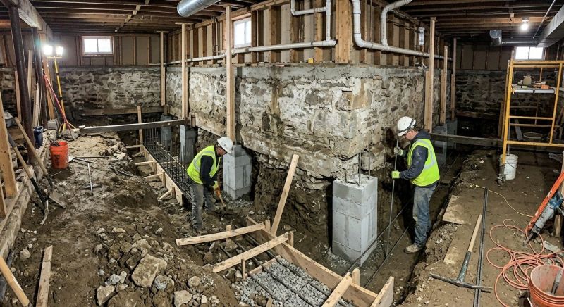 Foundation Underpinning in Milford, CT