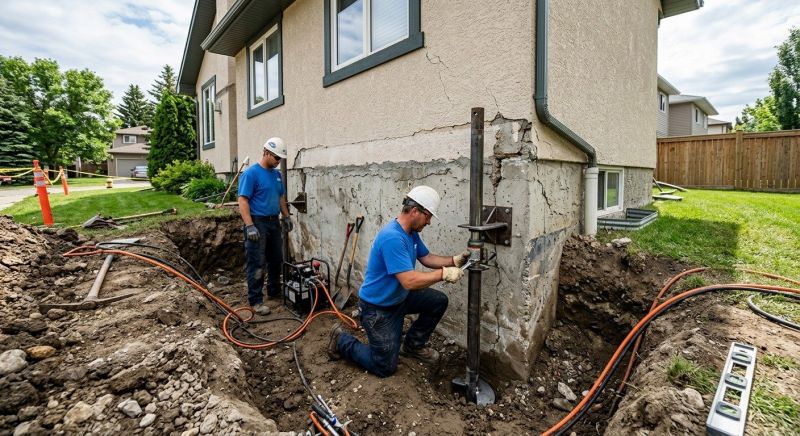 Helical Piers Installation in Milford, CT
