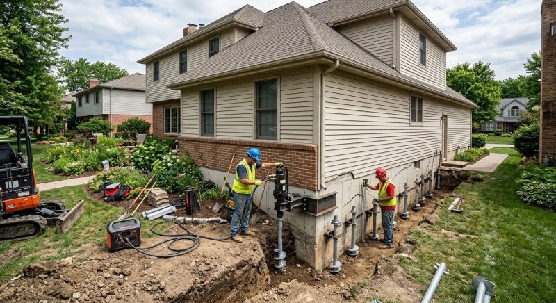 Helical Pile Installation in Milford, CT