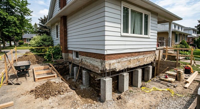House Underpinning in Milford, CT