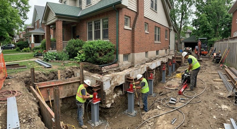 House Underpinning in Milford, CT