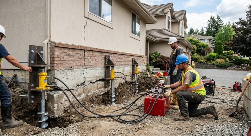 Sinking Foundation Lifting in Milford, CT