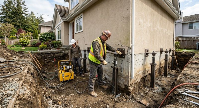Sinking Foundation Repair in Brookfield, CT
