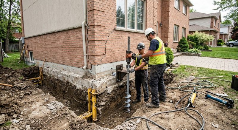 Sinking Foundation Repair in Brookfield, CT