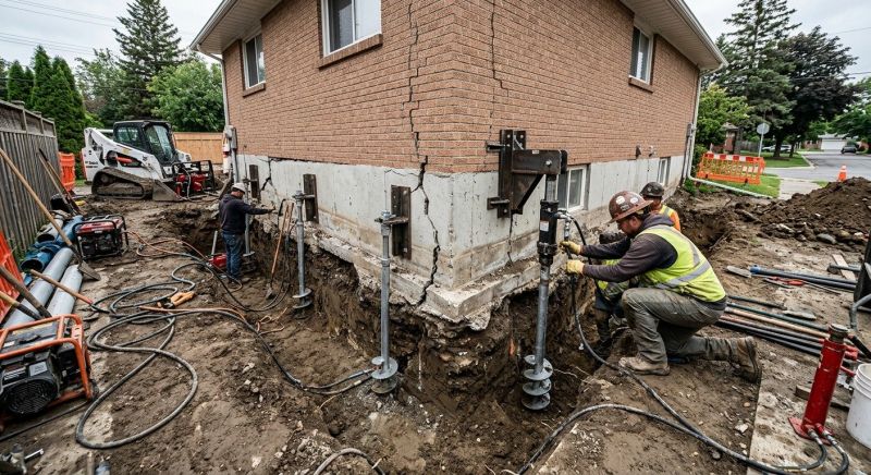 Sinking Foundation Repair in Norwalk, CT