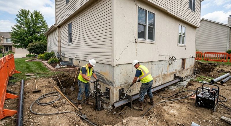 Sinking Foundation Repair in Saint James, NY