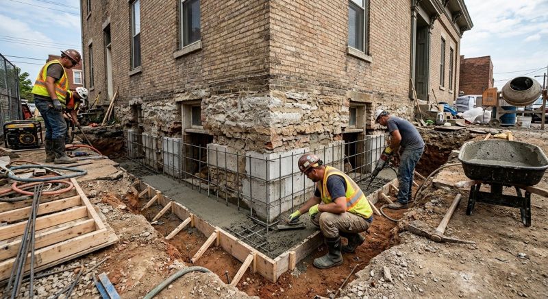 Structural Underpinning in Milford, CT
